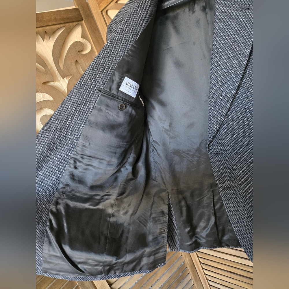 Armani Collezioni Mens Suit Blazer Gray Size 42R - Picture 8 of 12